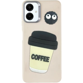 Чохол Labubu Toys для Samsung Galaxy A06 — Coffee / Sand