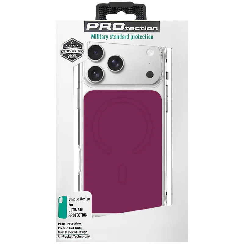 Чохол TPU+PC Space Pure Color with Magnetic Fit для Apple iPhone 17 Pro (6.3") – Cherry. Фото 4 з 4