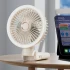Портативний вентилятор GF12 з затискачем+LED 5400mAh – White. Фото 5 з 6