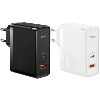 СЗУ Baseus GaN5 Pro Type-C+USB 100W EU фото 1 СЗУ Baseus GaN5 Pro Type-C+USB 100W EU фото 1 из 2