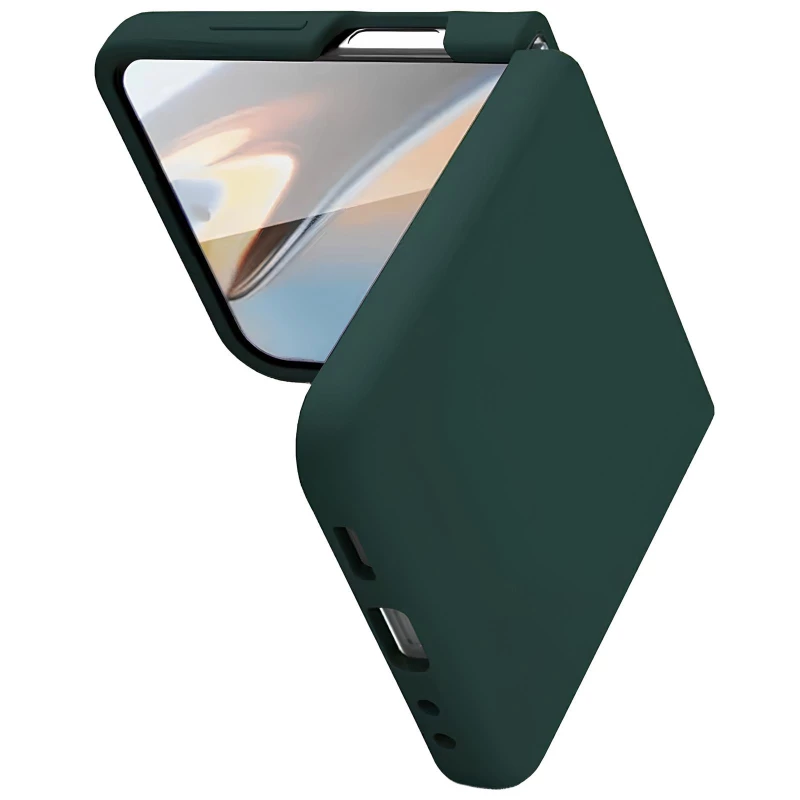 Чохол Foldables Silicone Cover Lakshmi (AAA) для Samsung Galaxy Z Flip5 – Зелений / Cyprus Green. Фото 5 з 6