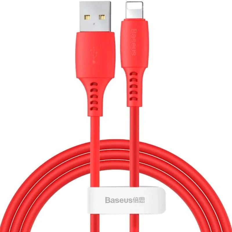 

Дата кабель Baseus Colourful USB to Lightning (2.4A) (1.2m) (Красный), Червоний