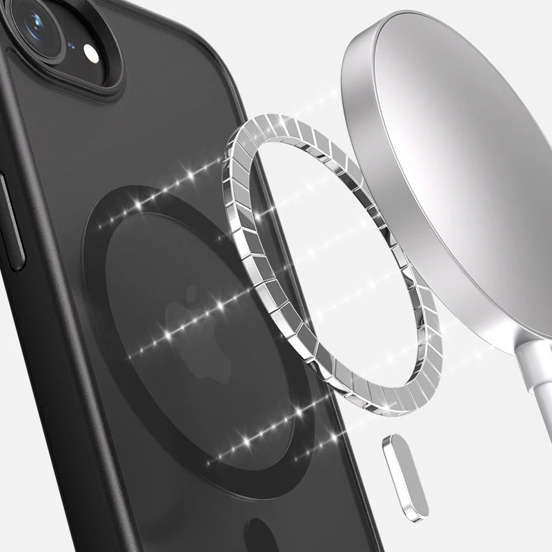 Чехол Ummi Colorful with MagSafe для Apple iPhone 17e (6.1") – Черный / Black. Фото 2 из 6