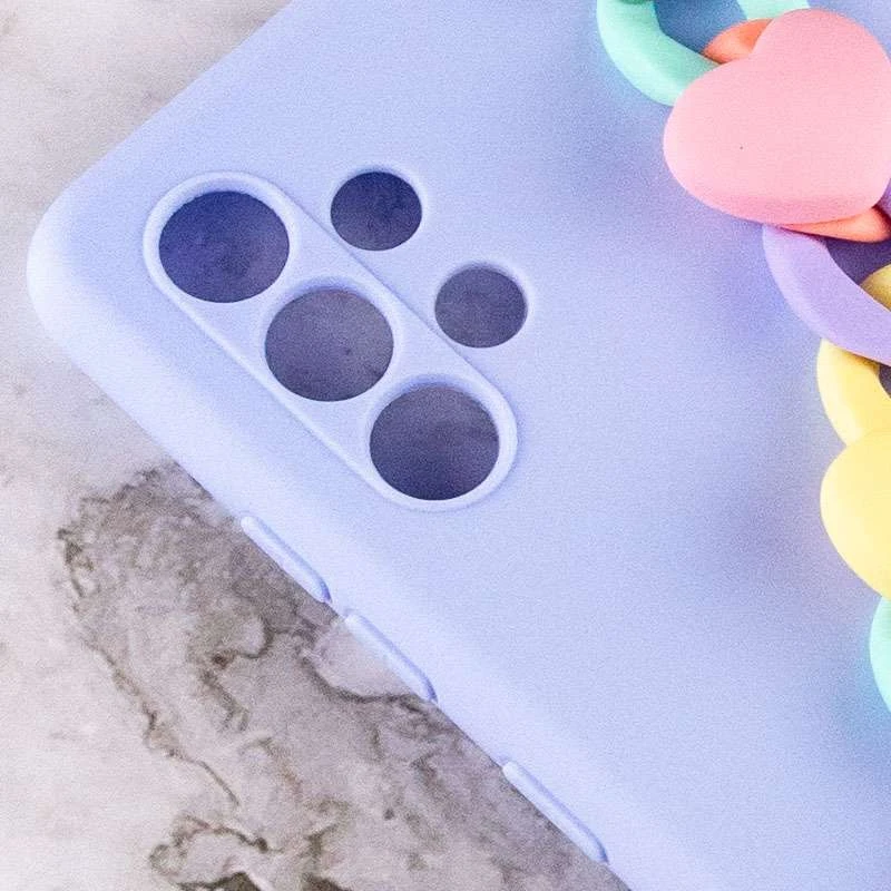 Чохол Heart з ланцюгом на Samsung Galaxy M33 5G – Lilac Blue. Фото 7 з 8