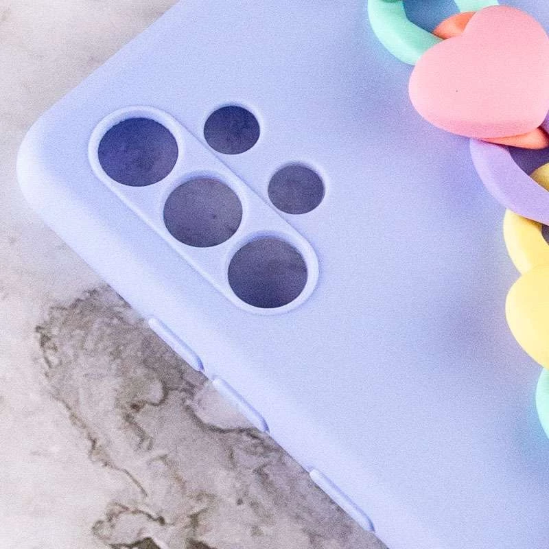 Чохол Heart з ланцюгом на Xiaomi Redmi Note 11 Pro 4G/5G – Lilac Blue. Фото 7 з 8