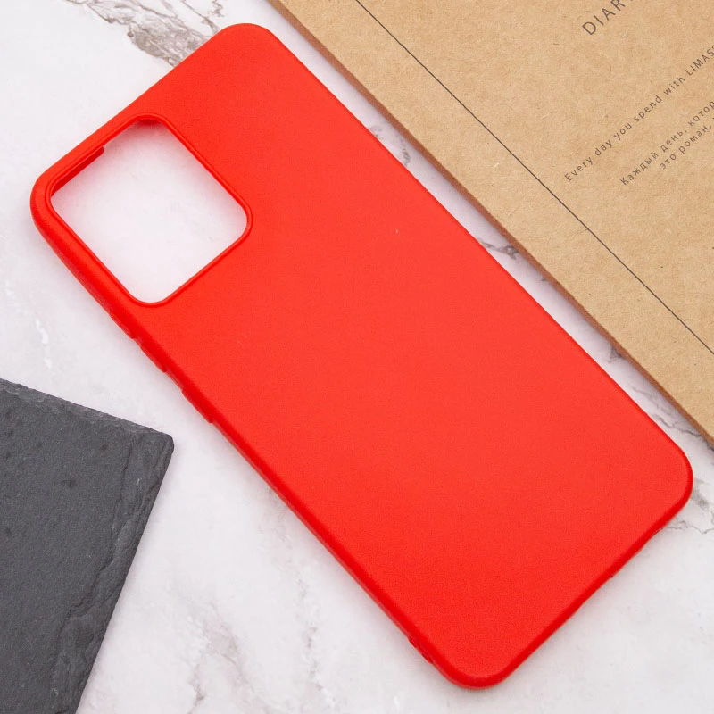 Кольоровий силіконовий чохол на Realme C30 – Червоний. Фото 5 з 6