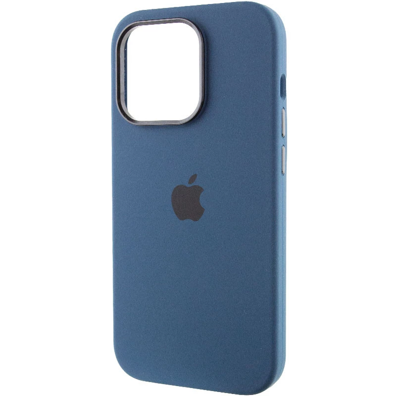 Чохол Silicone Case з металевими кнопками на Apple iPhone 13 Pro (6.1") – Синій / StromBlue. Фото 4 з 9