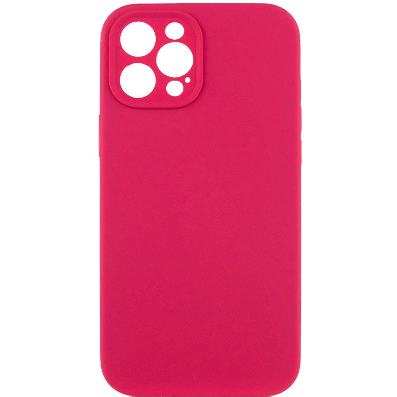 Чехол с защитой камеры Silicone Case для Apple iPhone 12 Pro (6.1") – Красный / Rose Red. Фото 1 из 6