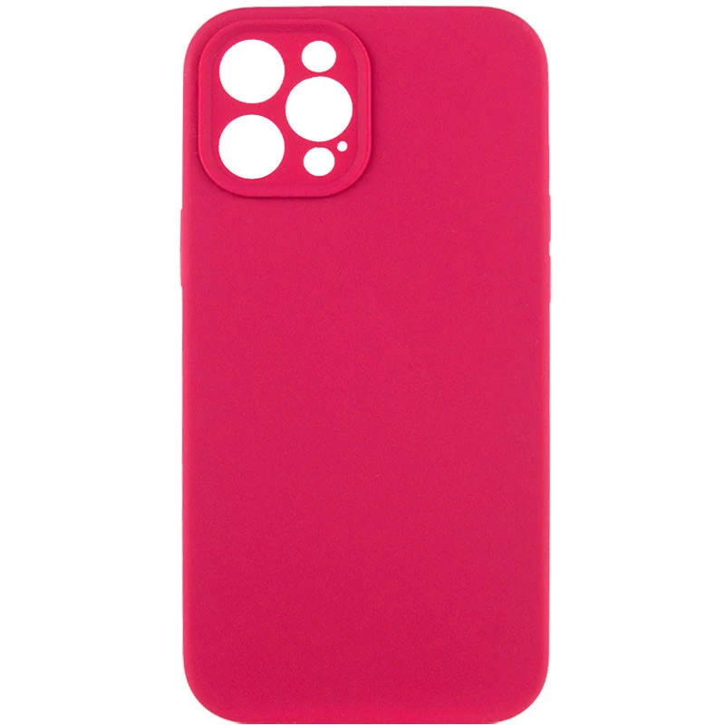 

Чехол с защитой камеры Silicone Case Apple iPhone 12 Pro (6.1") (Красный / Rose Red), Червоний / rose red