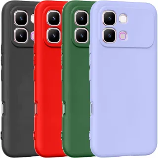 Цветной силиконовый чехол GETMAN с закрытой камерой на Infinix Note Edge