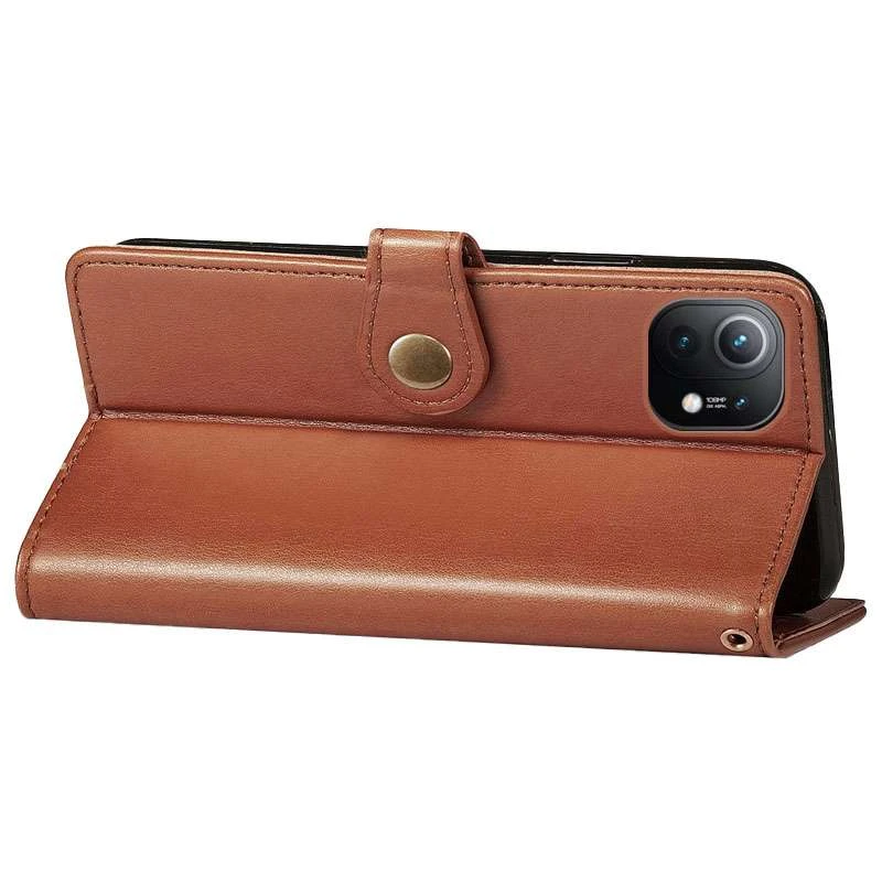 Чохол-книжка GETMAN галант на Xiaomi Mi 11 – Коричневий. Фото 5 з 6