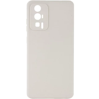 Кольоровий силіконовий чохол із захистом камери на Xiaomi Poco F5 Pro — Сірий / Smoky Gray