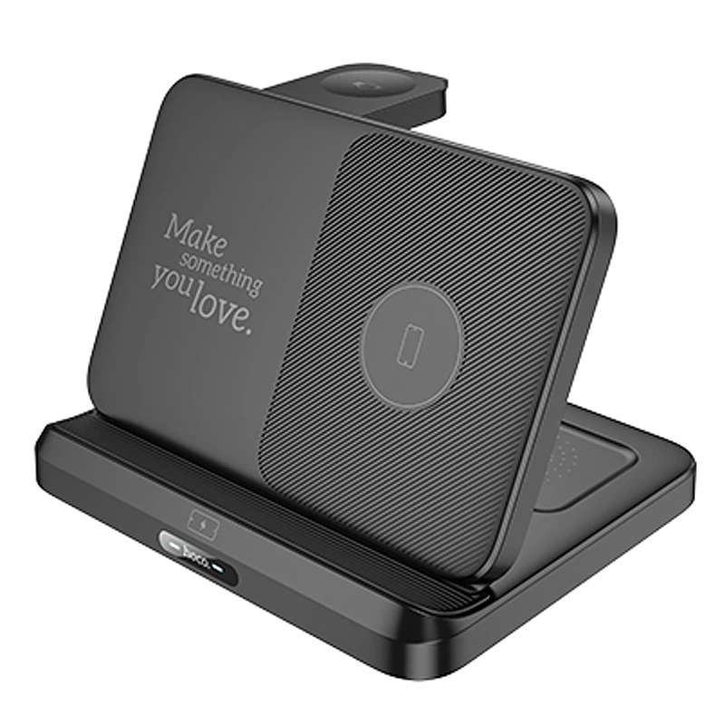 БЗУ Hoco CQ7 Fold Charge 3-in-1 – Black. Фото 1 из 2