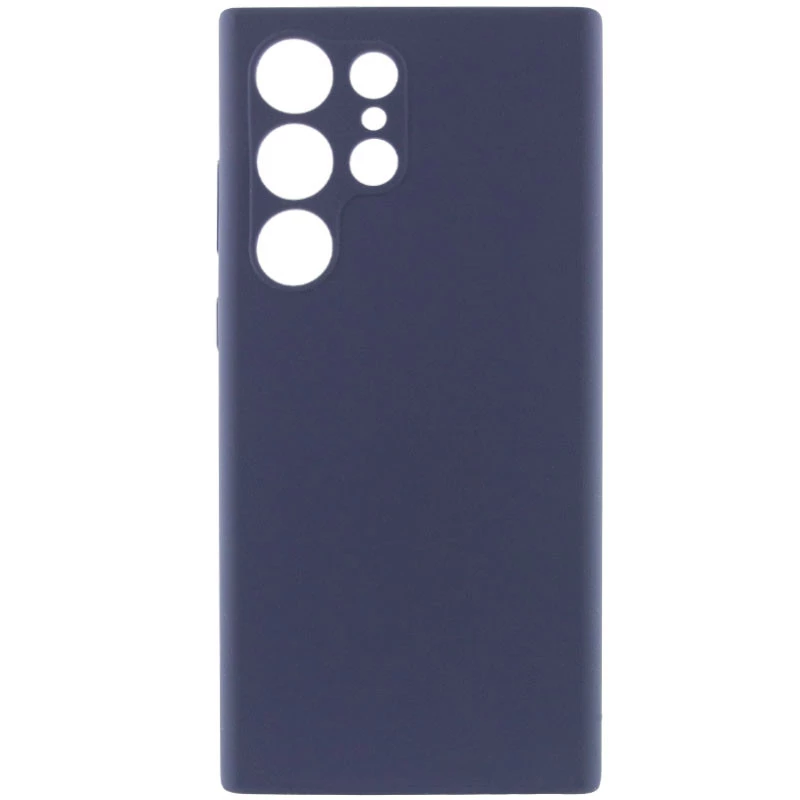 Чехол Silicone Case Lakshmi Premium з закритою камерою на Samsung Galaxy S25 Ultra – Темно-синий / Midnight blue. Фото 1 из 7
