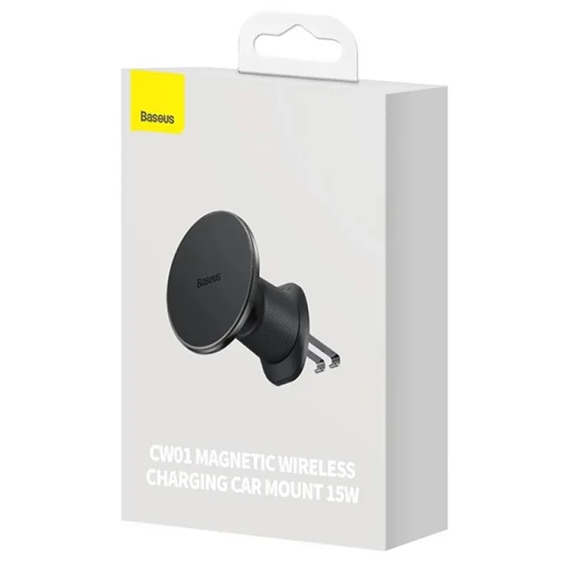 Автотримач з БЗП Baseus CW01 Magnetic 15W (air outlet) (C40141001111) – Cluster Black. Фото 3 з 4