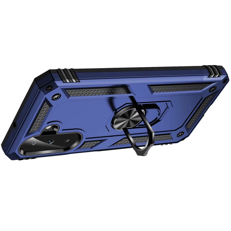 Протиударний чохол Serge Ring з кільцем на Samsung Galaxy A26 5G – Темно-синій. Фото 4 з 6