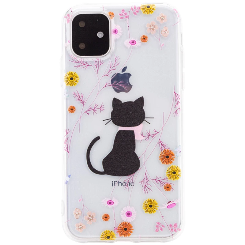 

Ультратонкий силиконовый чехол 2мм для Apple iPhone 11 (6.1") (Котик)