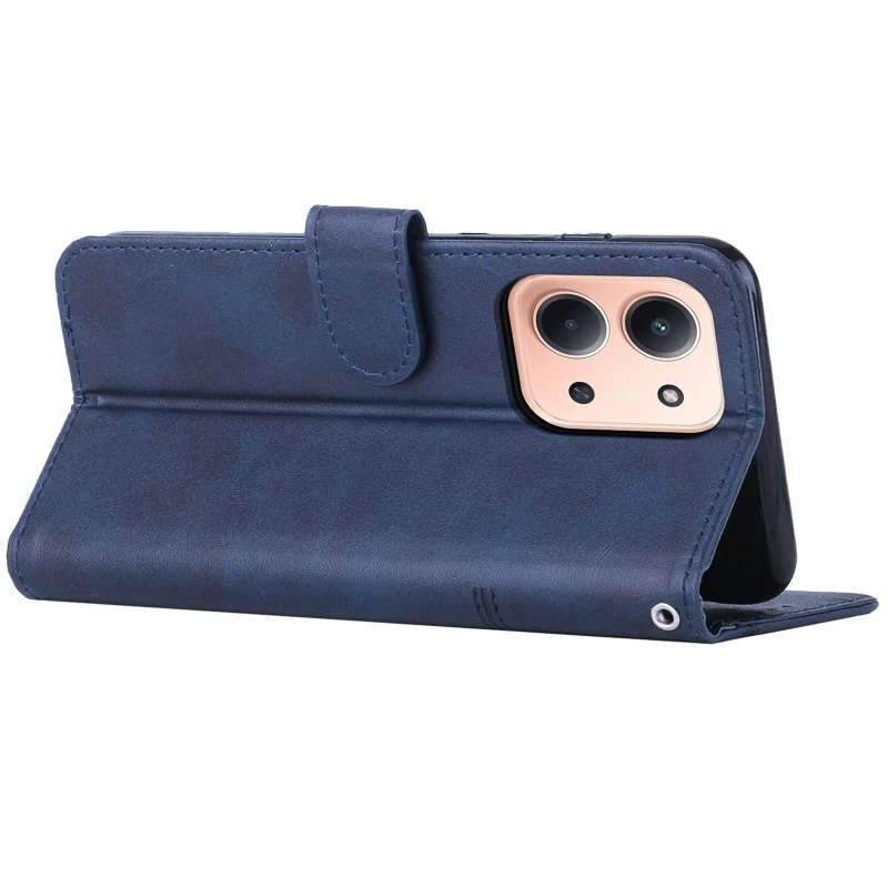 Кожаный чехол-книжка Jet Cover для Xiaomi Redmi 15C (EU) – Blue. Фото 6 из 6
