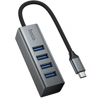 Перехідник HUB Hoco HB1C 4in1 (Type-C to 4xUSB 3.0) (0.2m) фото 1 з 1