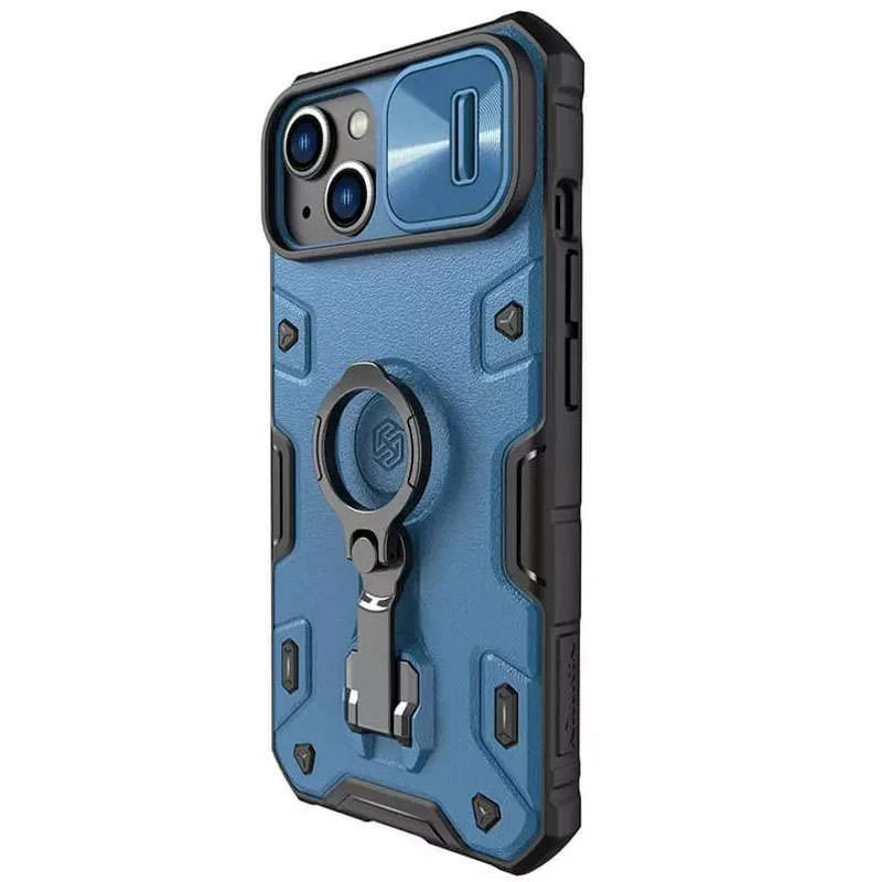 TPU+PC чохол Nillkin CamShield Armor Pro (шторка для камери) на Apple iPhone 14 (6.1") – Синій. Фото 4 з 5