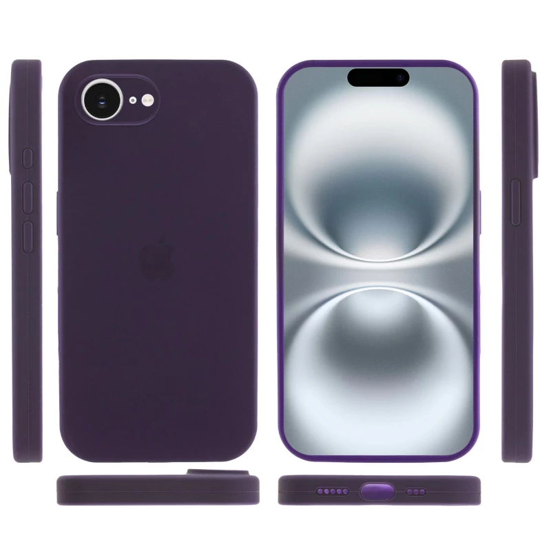 Чохол Silicone Case з закритим низом на Apple iPhone 17e (6.1") – Фіолетовий / Elderberry. Фото 4 з 6
