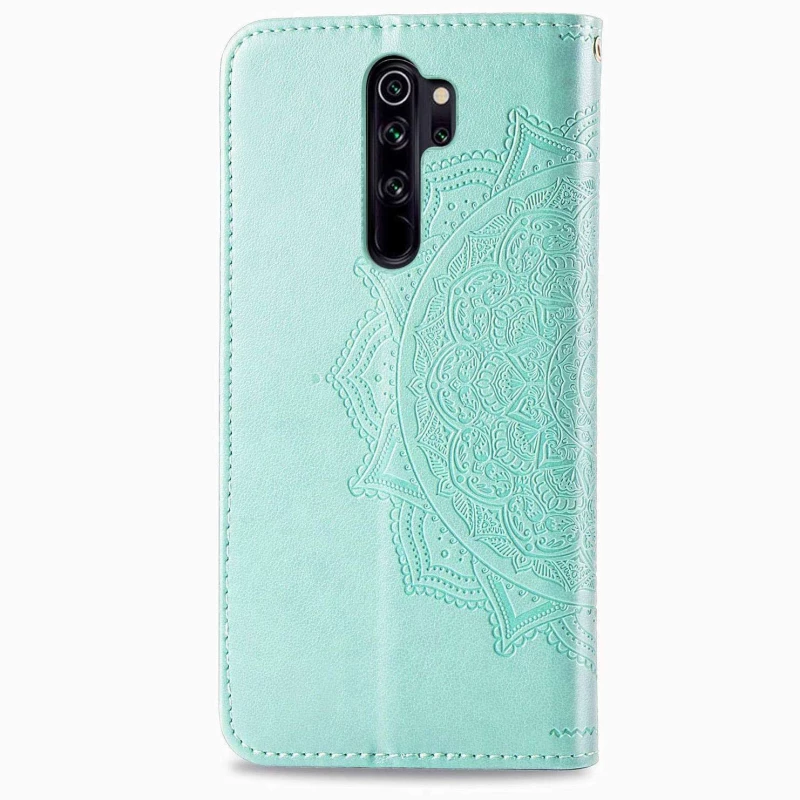 Кожаный чехол-книжка Art Case с визитницей для Xiaomi Redmi Note 8 Pro – Бирюзовый. Фото 4 из 7