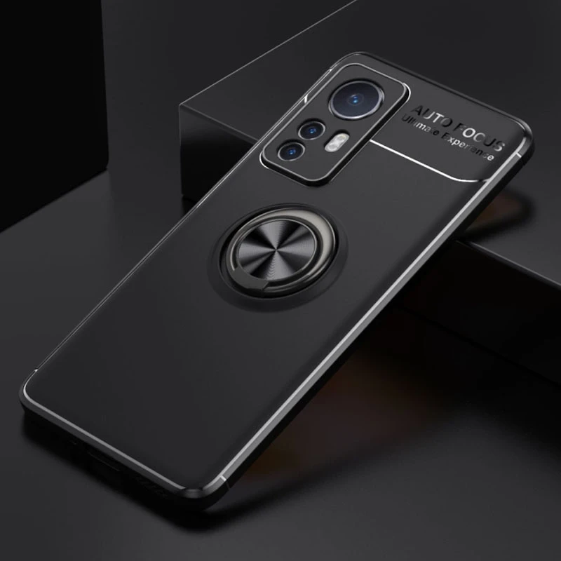 Чохол Deen ColorRing з кільцем на Xiaomi 12T / 12T Pro – Чорний / Чорний. Фото 3 з 4