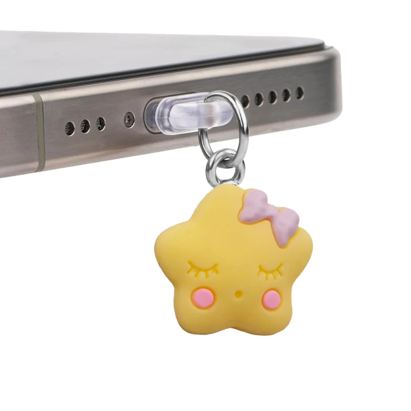 Заглушка силіконова Type-C з подвеской IP44 – Star yellow. Фото 1 з 2