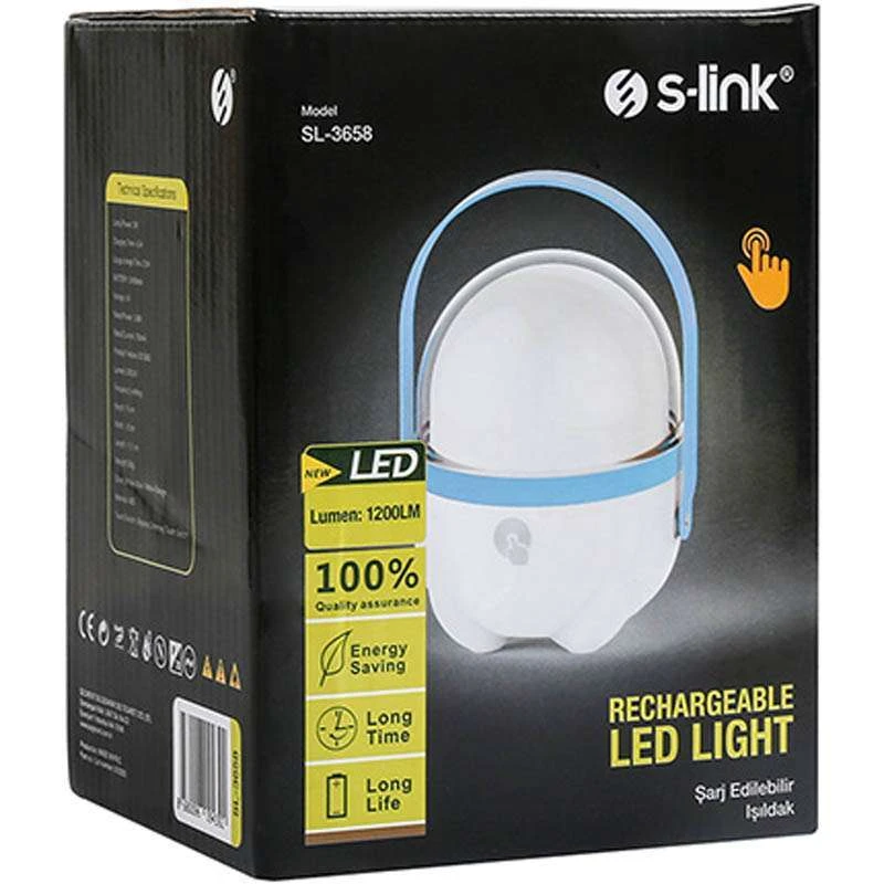 Ліхтарик акумуляторний S-link SL-3658 Touch On Off Led 2400mAh – Білий. Фото 5 з 6