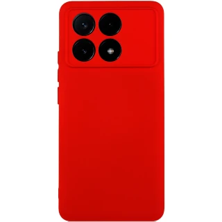 Кольоровий силіконовий чохол GETMAN із закритою камерою для Motorola Moto G15 4G — Червоний / Dark Red