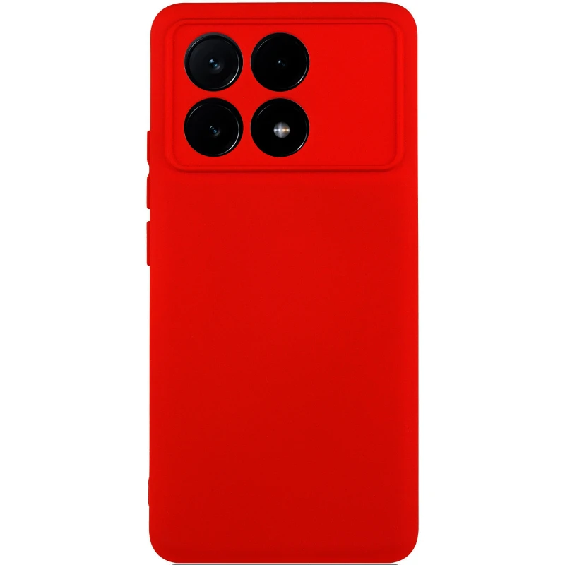 Цветной силиконовый чехол GETMAN с закрытой камерой на Motorola Moto G15 Power – Красный / Dark Red. Фото 1 из 1