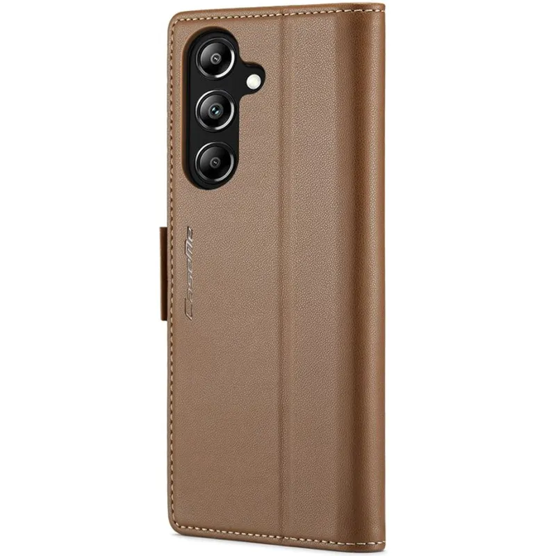 Шкіряний чохол-книжка CaseMe Nappa leather для Samsung Galaxy A37 5G – Brown. Фото 4 з 6
