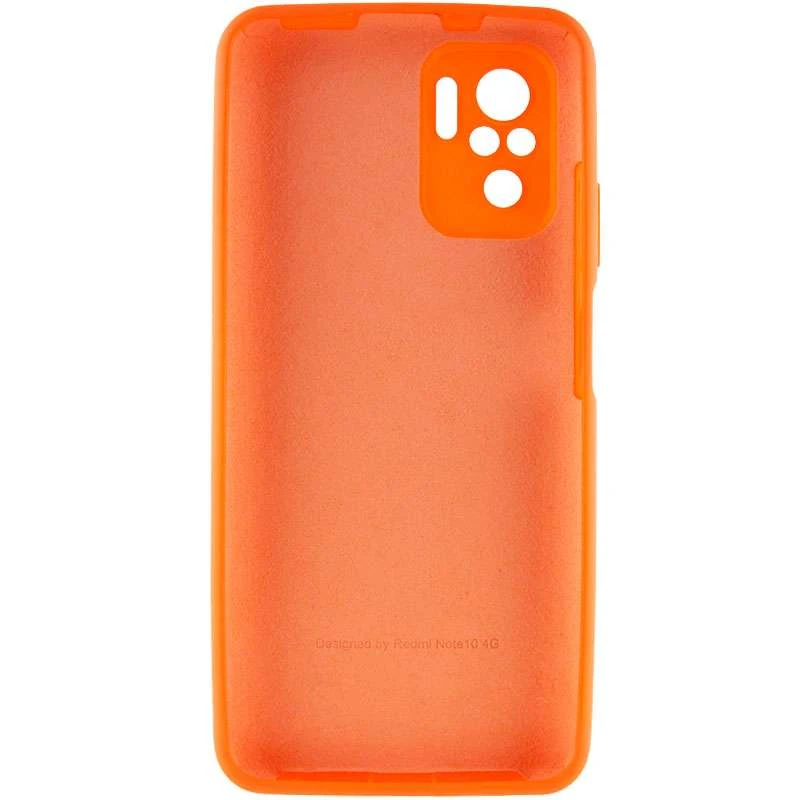 Чохол Silicone Case з закритим низом та захистом камери на Xiaomi Redmi Note 10 / Note 10s – Помаранчевий / Neon Orange. Фото 2 з 4