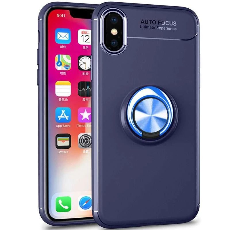 

Чохол Deen ColorRing з кільцем на Apple iPhone XS Max (6.5") (Синій / Синій)