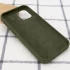 Чохол Silicone Case з закритим низом на Apple iPhone 16 Plus – Зелений / Dark Olive. Фото 2 з 3