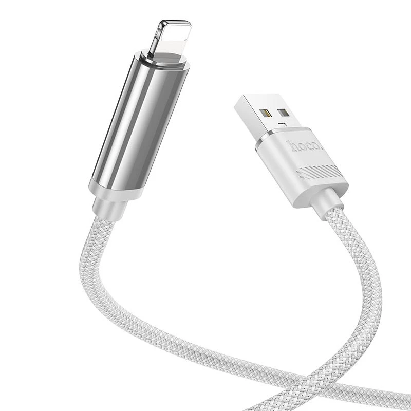 Дата кабель Hoco U127 Power USB to Lightning – Silver / Gray. Фото 2 з 3