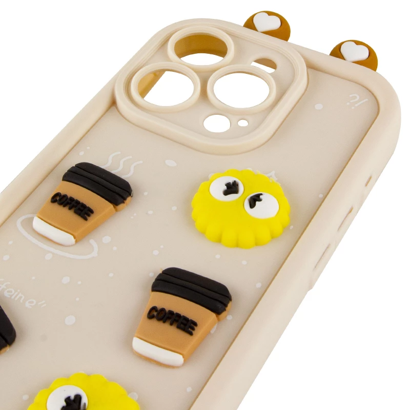 Силіконовий чохол Funny Toys with Ears для Apple iPhone 16 Pro – Sand. Фото 6 з 7