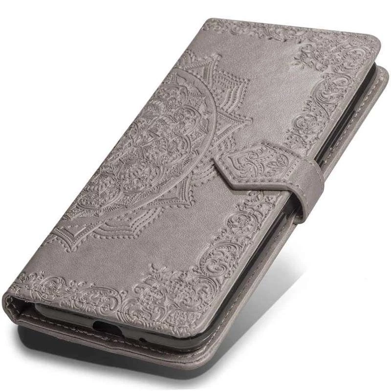 Шкіряний чохол-книжка Art Case з візитницею для Xiaomi Redmi 6 – Сірий. Фото 5 з 6