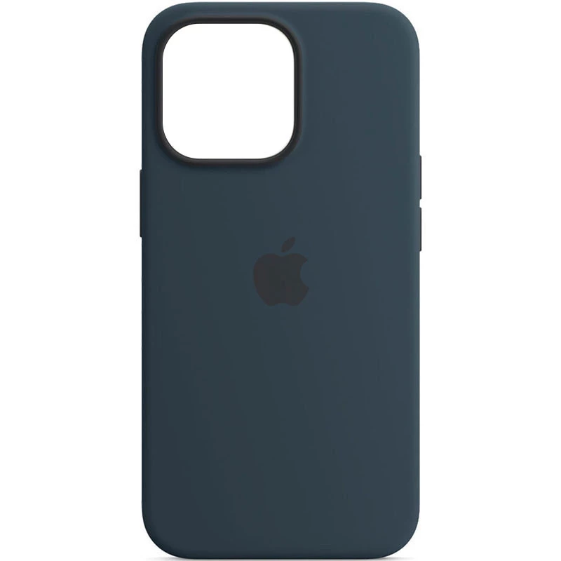 

Чехол Silicone Case с закрытым низом для Apple iPhone 14 (6.1") (Синий / Abyss Blue), Синій / abyss blue