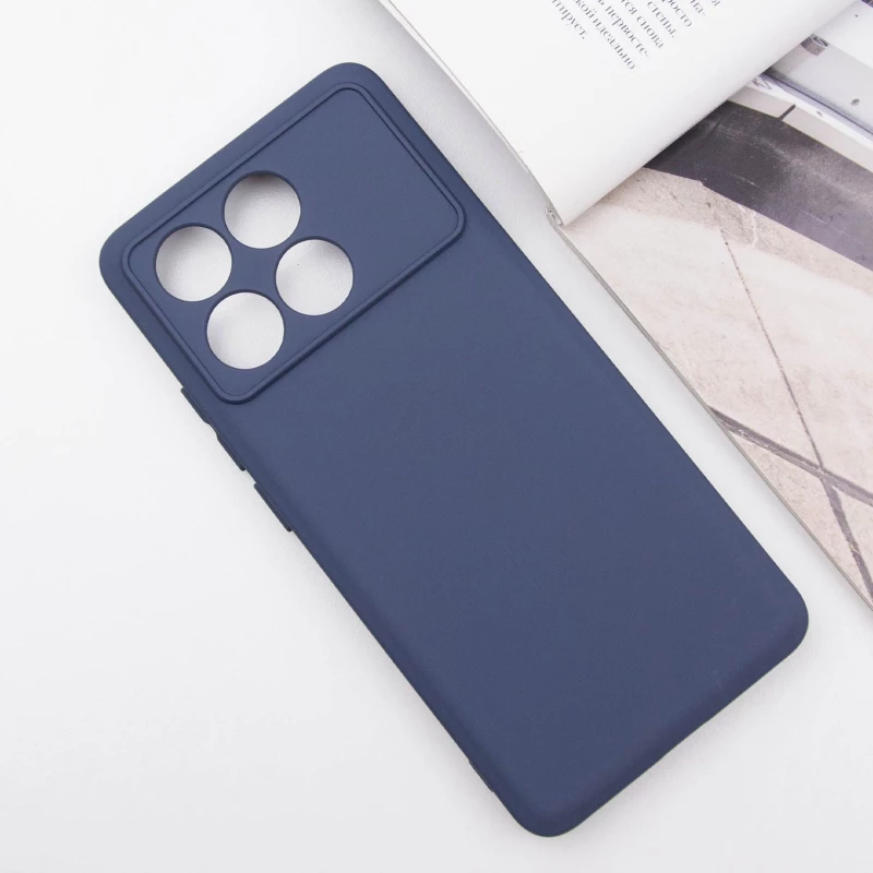 Чехол Silicone Case Lakshmi с закрытой камерой для Xiaomi Redmi Note 13 Pro 4G – Синий / Navy Blue. Фото 2 из 7