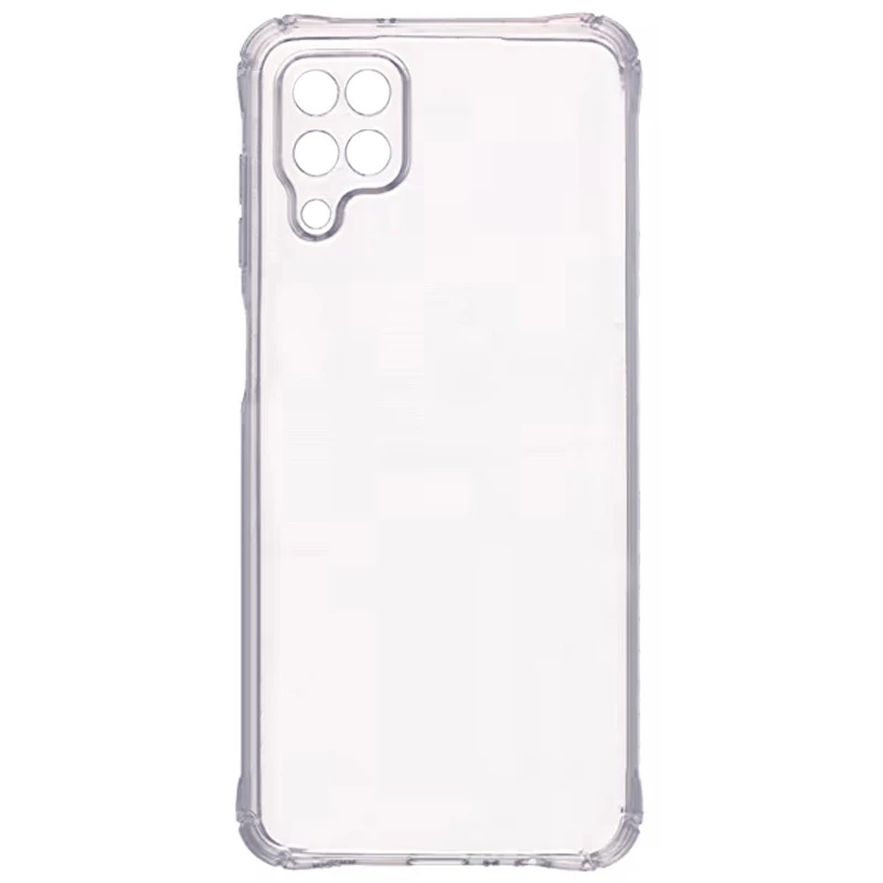 Ультратонкий силіконовий чохол GETMAN з критими бортами та камерою для Samsung Galaxy A12 – Безбарвний (прозорий). Фото 1 з 6