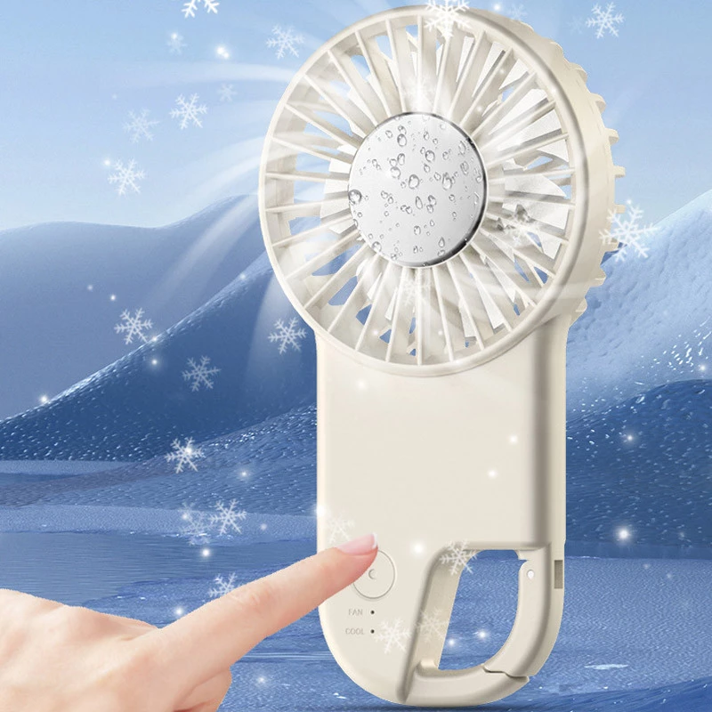 Портативний вентилятор SQT-BF2 з карабіном 1800mAh – White. Фото 7 з 8