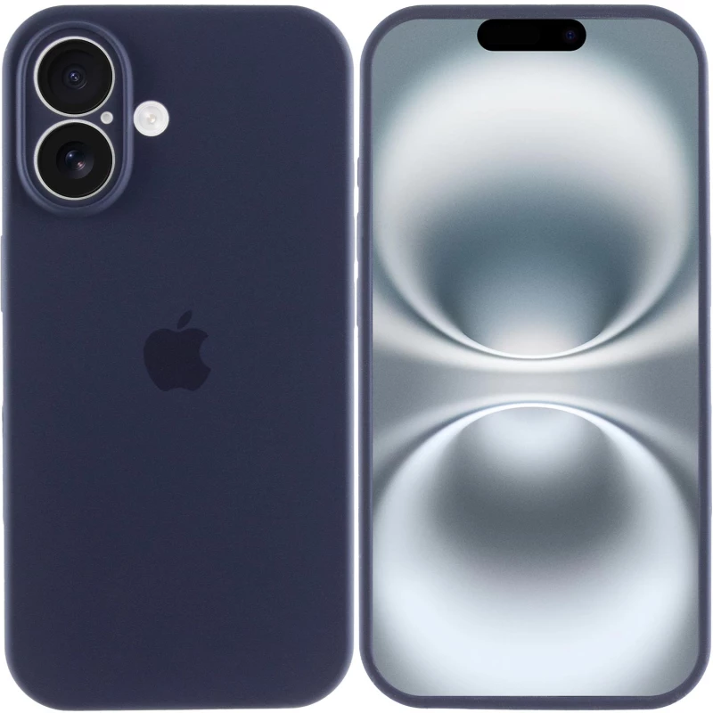 Чохол Silicone Case з захистом камери на Apple iPhone 16 Plus – Темно-синій / Midnight blue. Фото 2 з 7