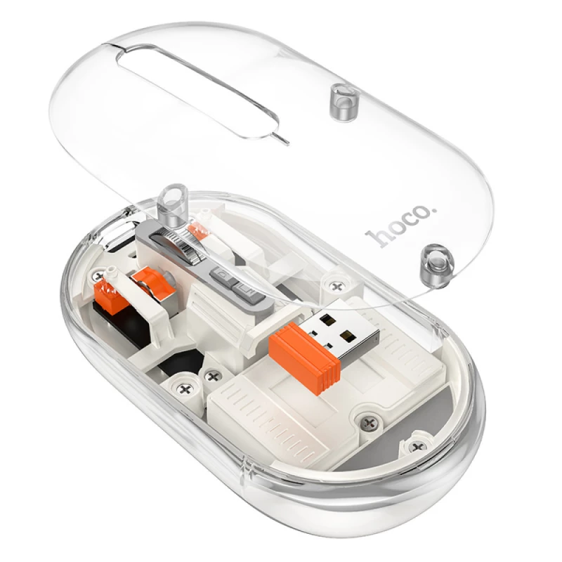 Миша бездротова Hoco GM35 General dual-mode silent – White. Фото 3 з 4