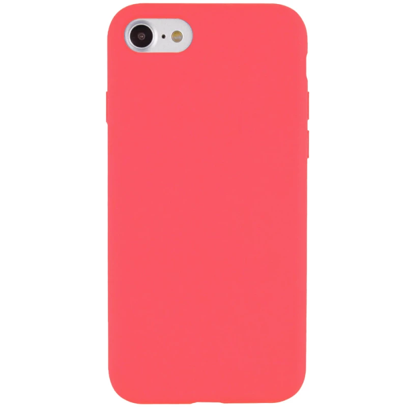 Чохол з закритим низом Silicone Case на Apple iPhone SE (2020) – Кавуновий / Watermelon red. Фото 1 з 1