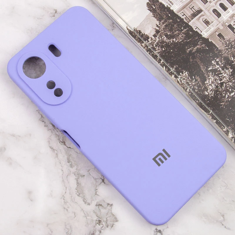 Чохол Silicone Case Lakshmi Premium L з закритою камерою на Xiaomi Redmi 13C – Бузковий / Dasheen. Фото 3 з 12