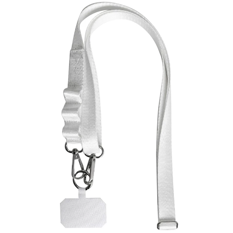 Шнурок широкий с двумя креплениями (2см) 140см – White. Фото 2 из 2