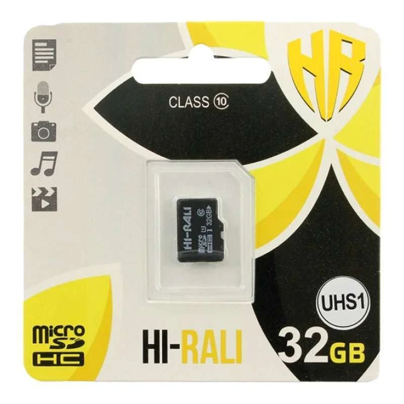 

Карта пам'яті Hi-Rali microSDHC (UHS-1) 32 GB class 10 (без адаптера)