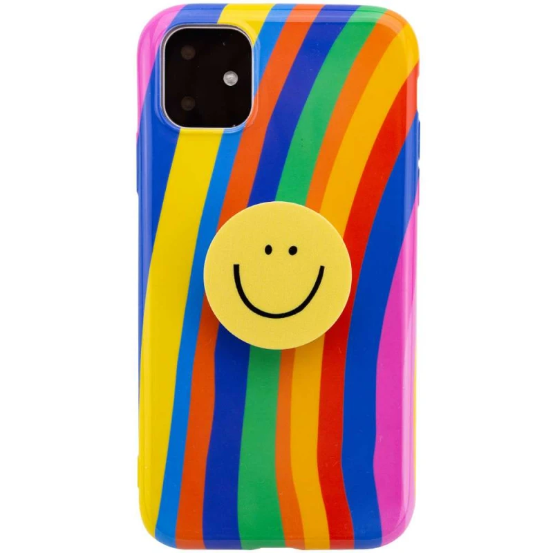 

TPU чохол Rainbow з тримачем для телефона (набір) на Apple iPhone 11 Pro (5.8")