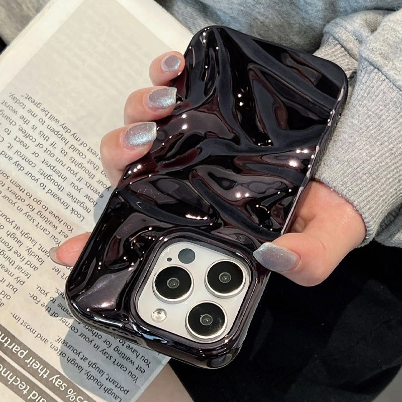 Гламурний силіконовий чохол на Apple iPhone 16 – Black. Фото 6 з 7